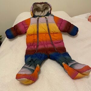 MOLO Multicolor HEBE Glowy Puffer toddler snowsuit